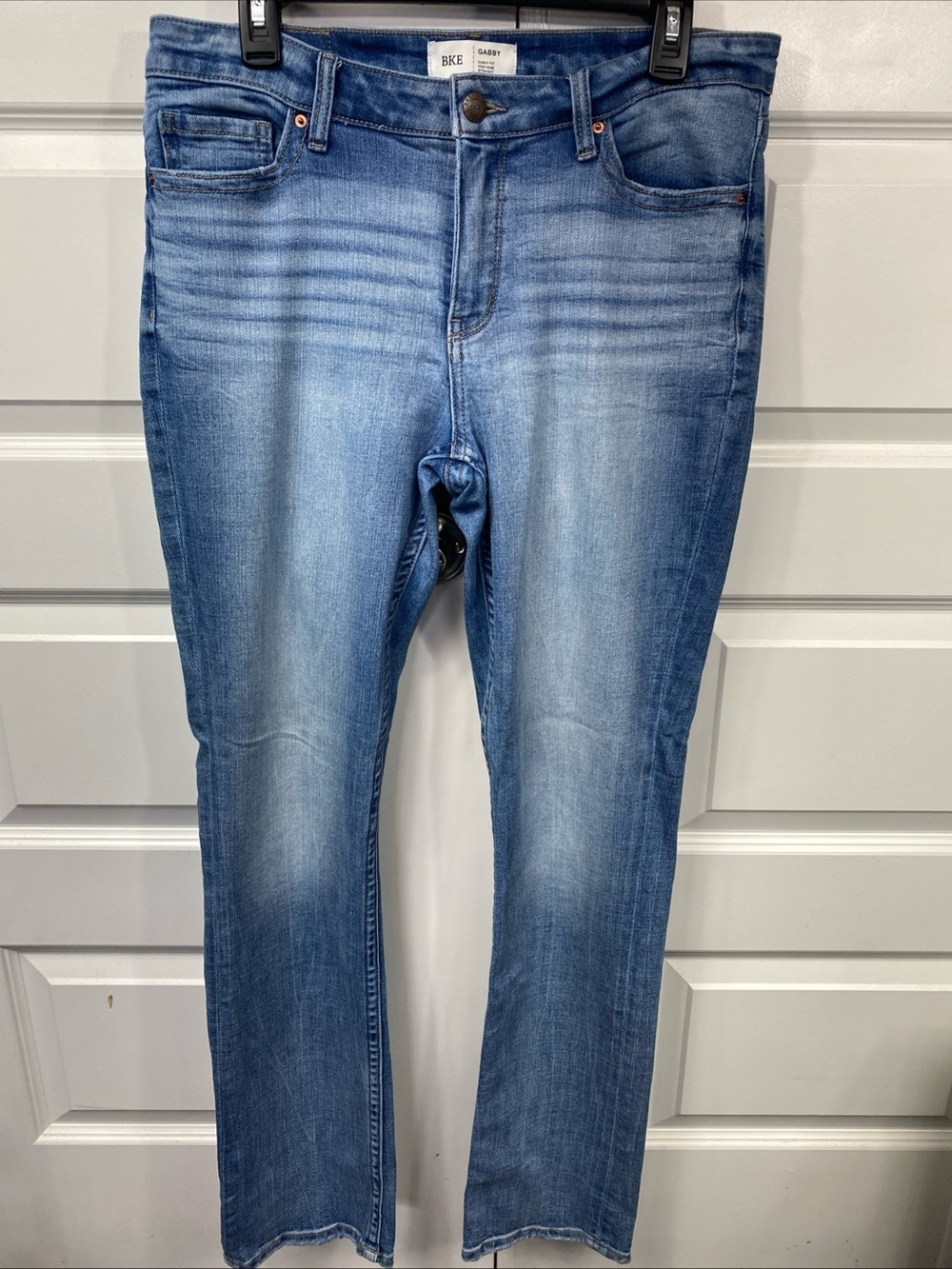 BKE Gabby Curvy Fit High Rise Straight Denim Jeans Stretch Medium Wash 29x32